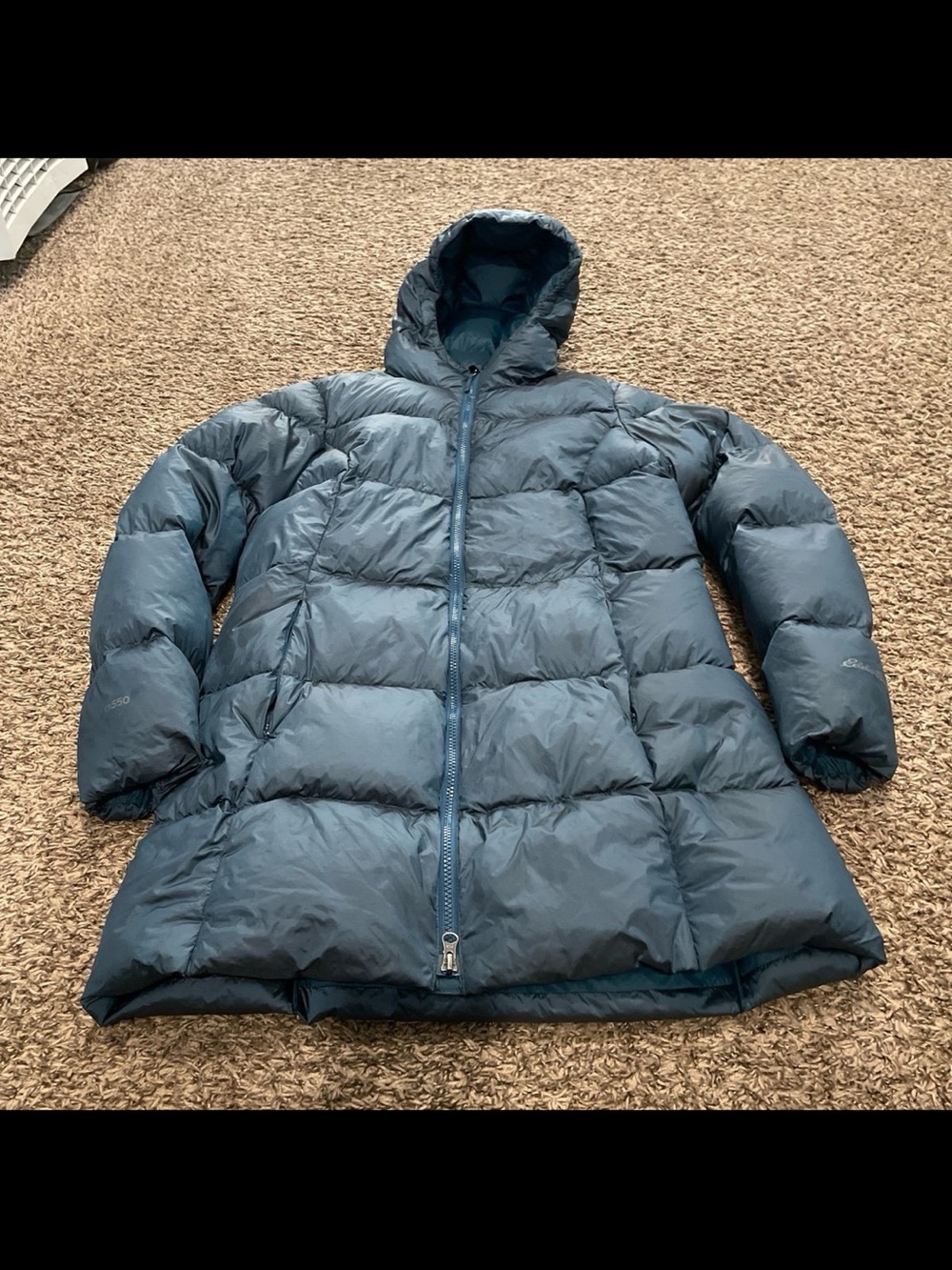 Eddie Bauer EB 550 Luna Peak down Parka coat with hood large